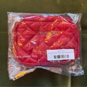 NWT MZ Wallace Small Zip Round Cosmetic, Apple